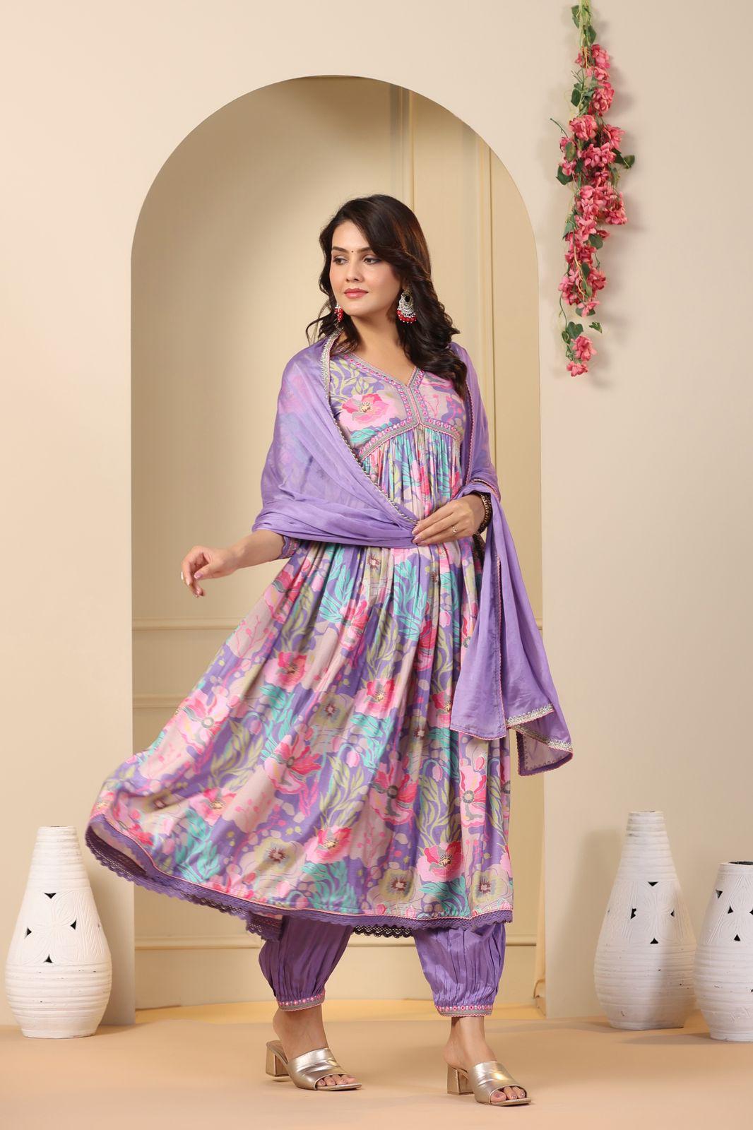 Summer Party Wear Gown With Dupatta - Clothebelle