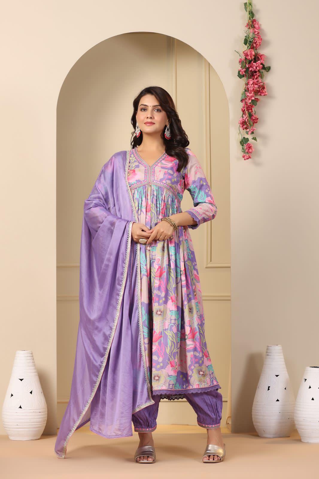 Summer Party Wear Gown With Dupatta - Clothebelle