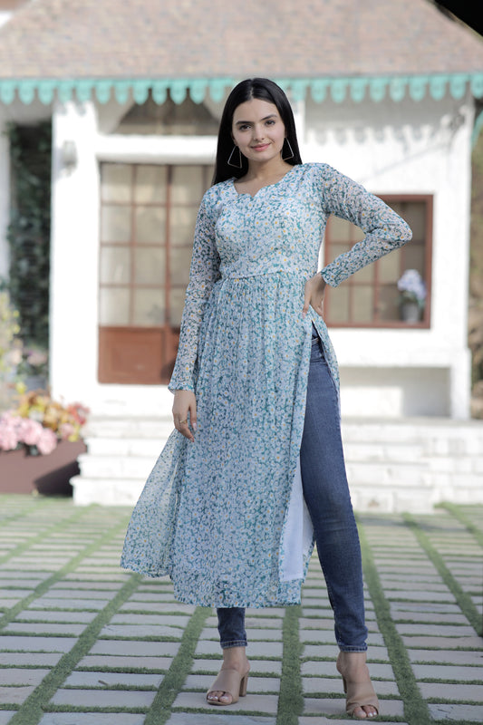 Nayra cut Kurtis with comfortable stylish and digital print - Clothebelle