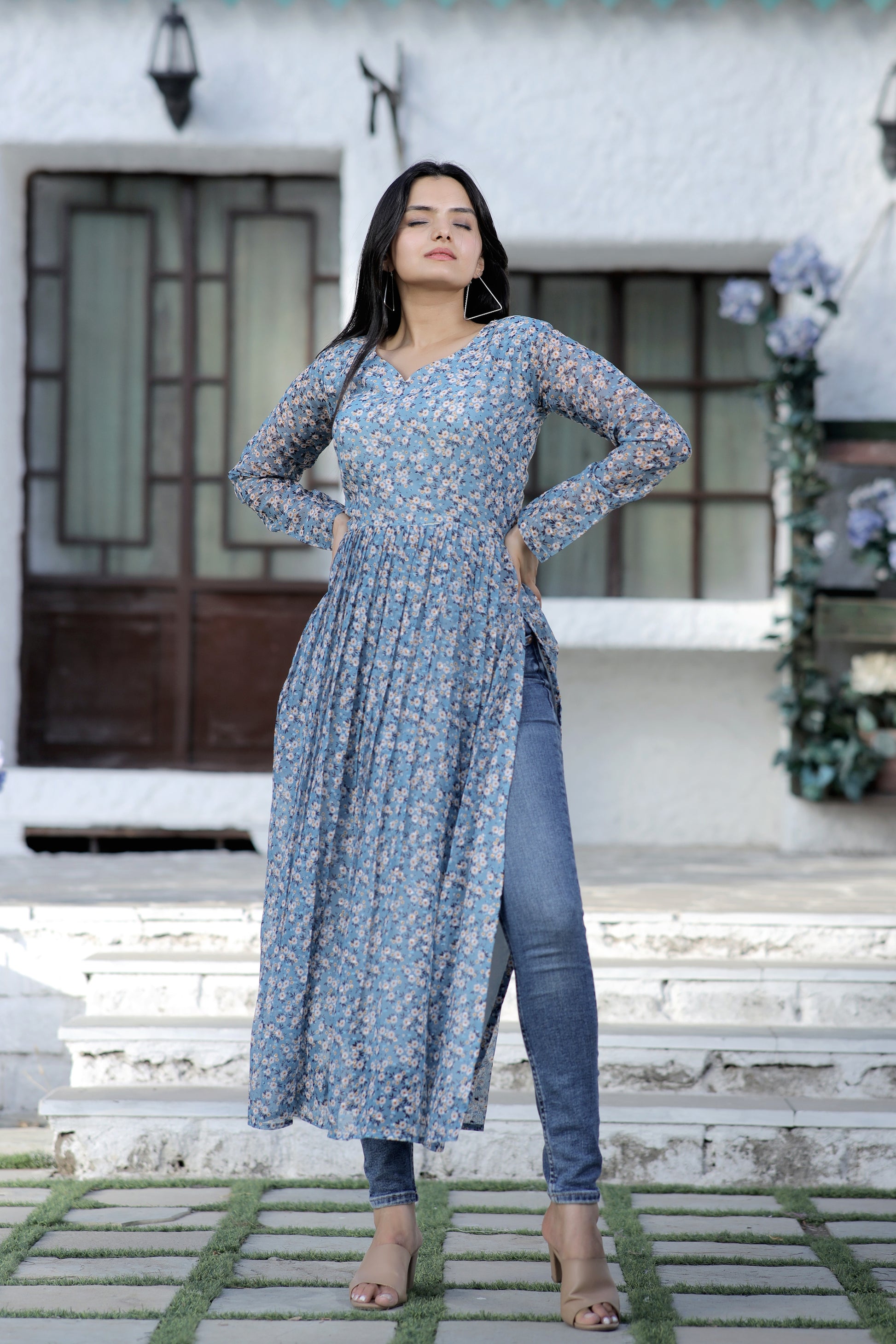 Nayra cut Kurtis with comfortable stylish and digital print - Clothebelle