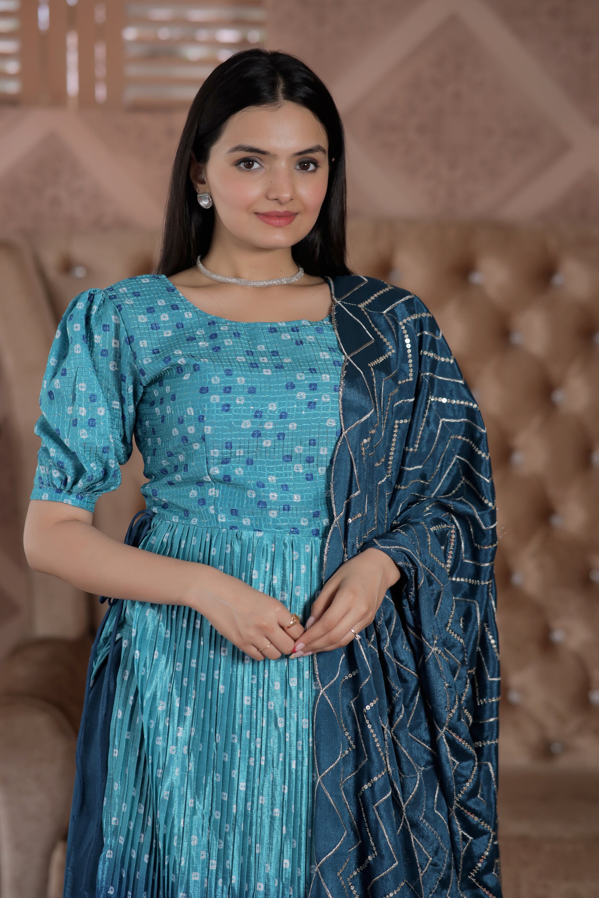 Nayracut Plazo kurti set with rich digital print - Clothebelle