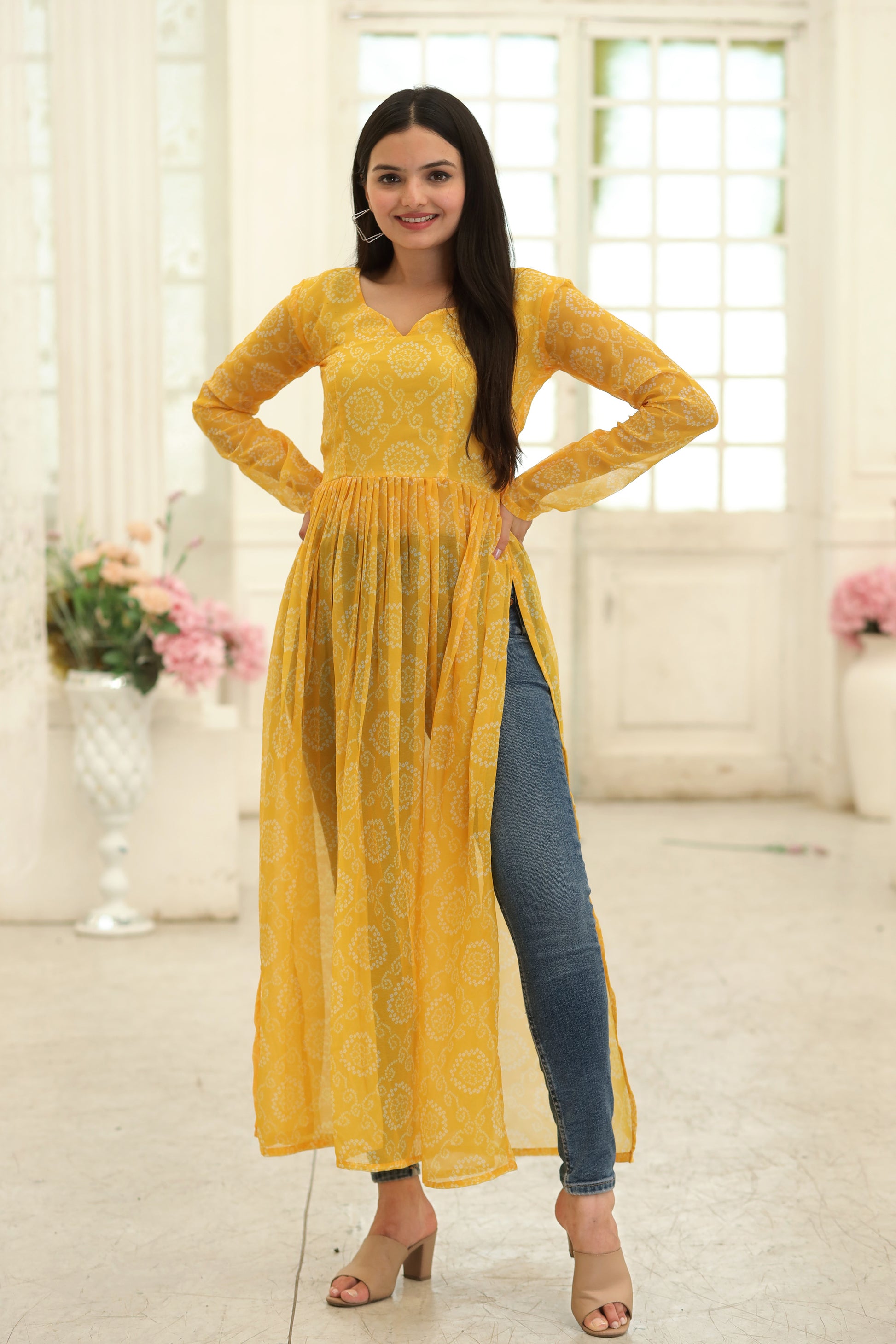 PREMIUM READYMADE DESIGNER NAYRA CUT KURTI - Clothebelle