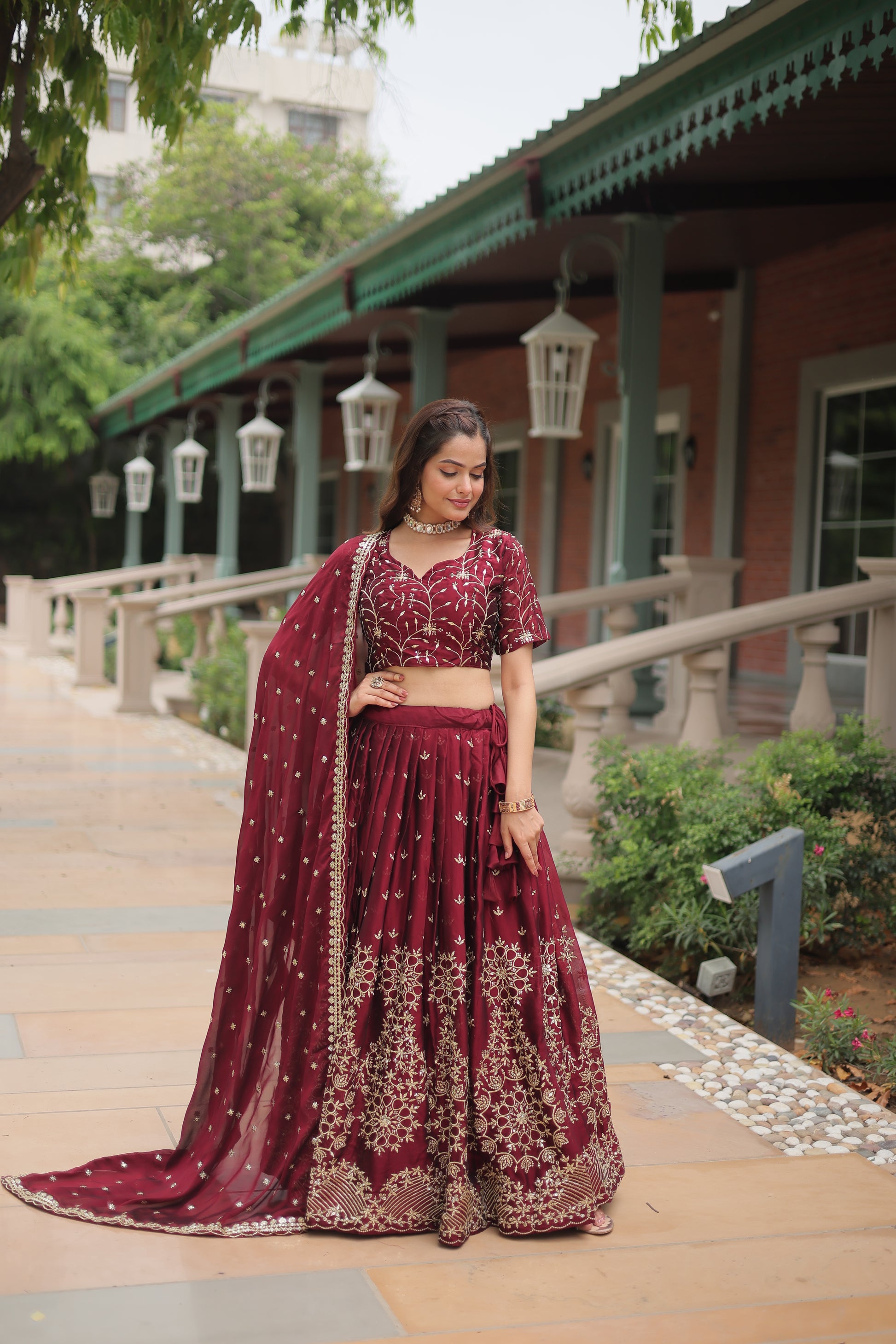 Rangoli Silk with Embroidered work Lehenga Choli with Dupatta. - Clothebelle