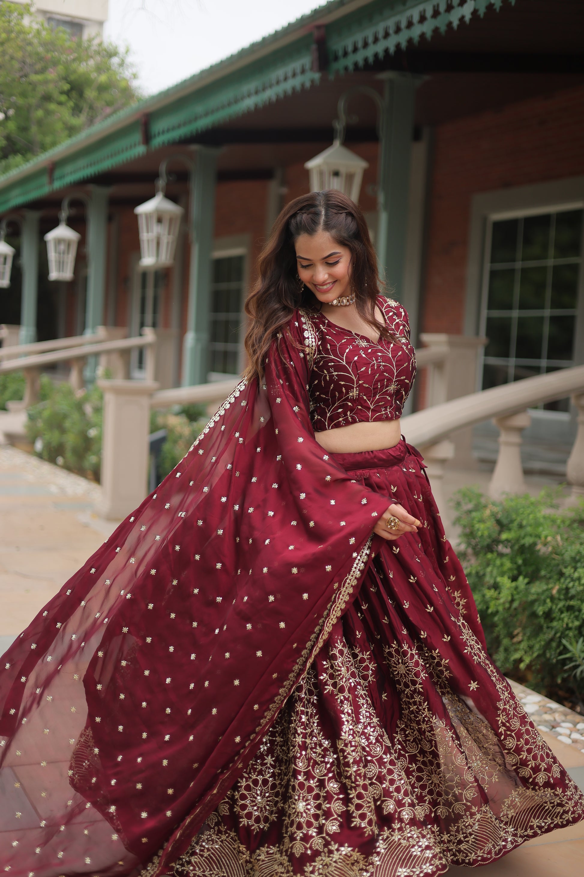 Rangoli Silk with Embroidered work Lehenga Choli with Dupatta. - Clothebelle