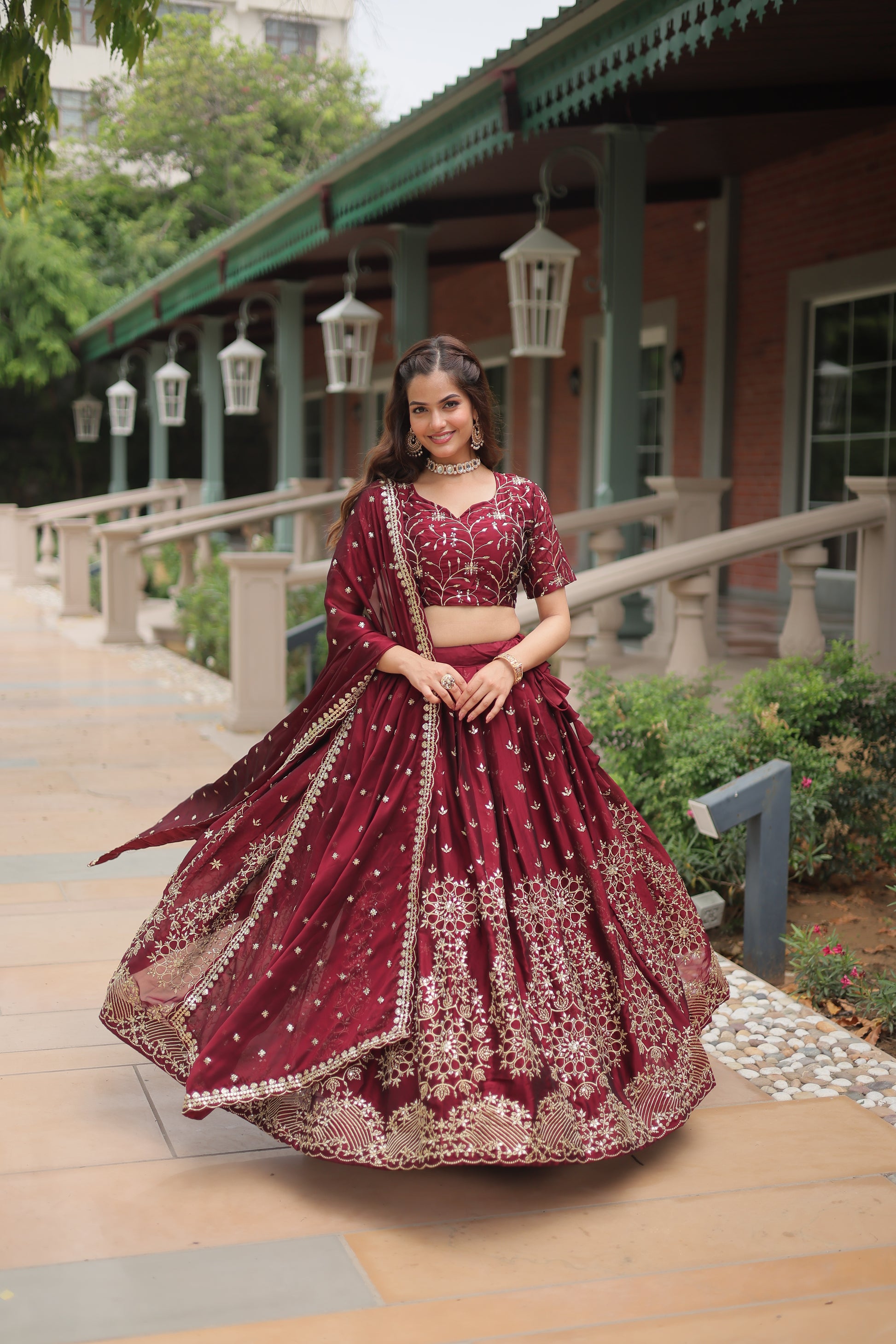 Rangoli Silk with Embroidered work Lehenga Choli with Dupatta. - Clothebelle