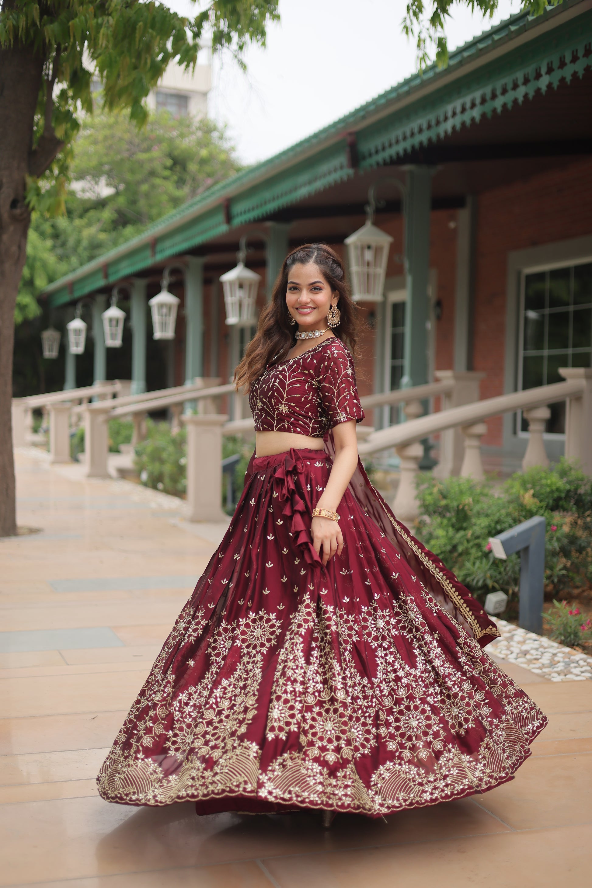 Rangoli Silk with Embroidered work Lehenga Choli with Dupatta. - Clothebelle