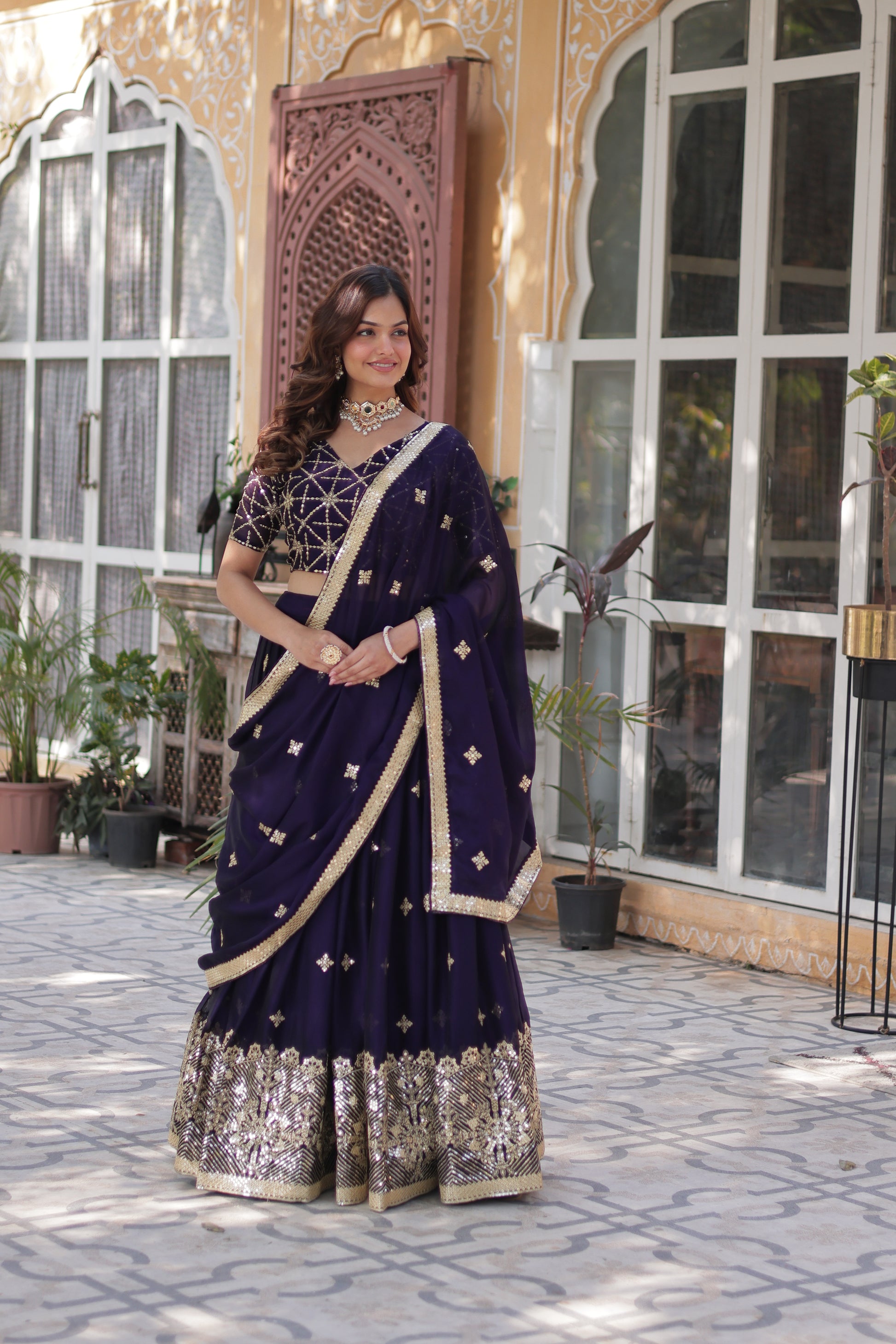 Rangoli Silk With Embroidered work Lehenga Choli with Dupatta - Clothebelle